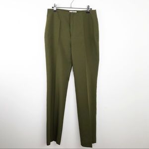 Zara olive green midrise trouser pants